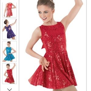 Red dance costume